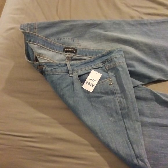 Relativity Womens Capri Jeans Light Blue Stretch - Picture 4 of 4